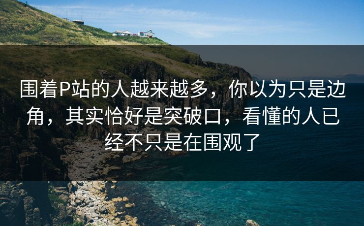 围着P站的人越来越多,你以为只是边角,其实恰好是突破口,看懂的人已经不只是在围观了 围着P站的人越来越多,你以为只是边角,其实恰好是突破口,看懂的人已经不只是在围观了